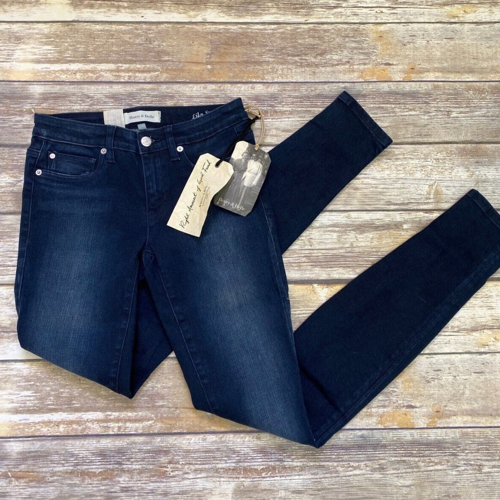 Henry and Belle Lila Super Skinny Jeans Royal 26